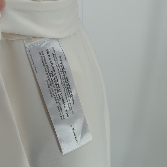 NWOT BCBGMAXAZRIA Halter Wide Leg Jumpsuit White Size 4 evening formal wedding - Picture 5 of 8